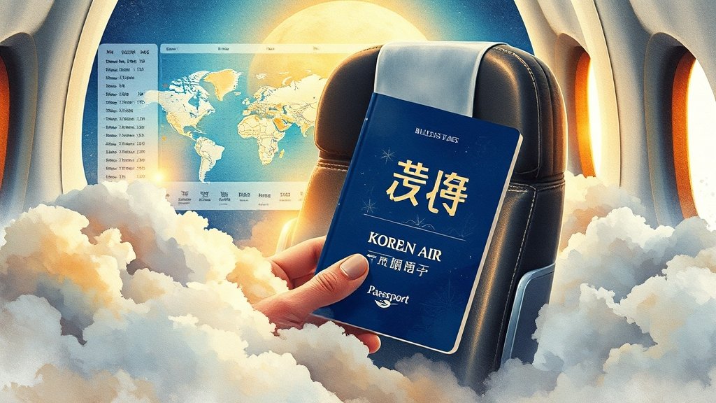 대한항공 마일리지 A to Z: 업그레이드, 예약, 꿀팁 완벽 정리 2 비즈니스석 업그레이드 마일리지 (watercolor 스타일)