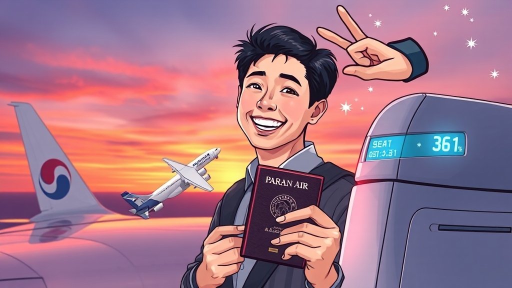 대한항공 마일리지 A to Z: 업그레이드, 예약, 꿀팁 완벽 정리 3 마일리지 좌석 예약 성공 전략 (illustration 스타일)