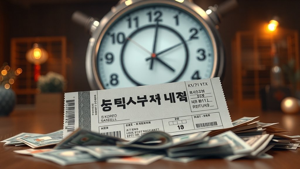 추석 KTX 취소, 환불 규정 분석 (realistic 스타일)