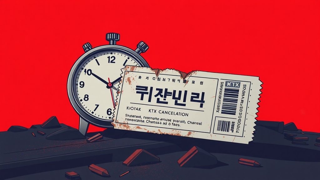 KTX 취소 수수료, 상세 기준 (illustration 스타일)