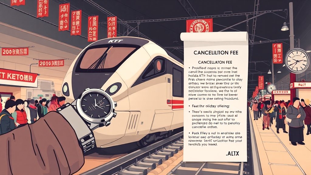 명절 KTX 취소 수수료, 특별 규정 정리 (illustration 스타일)