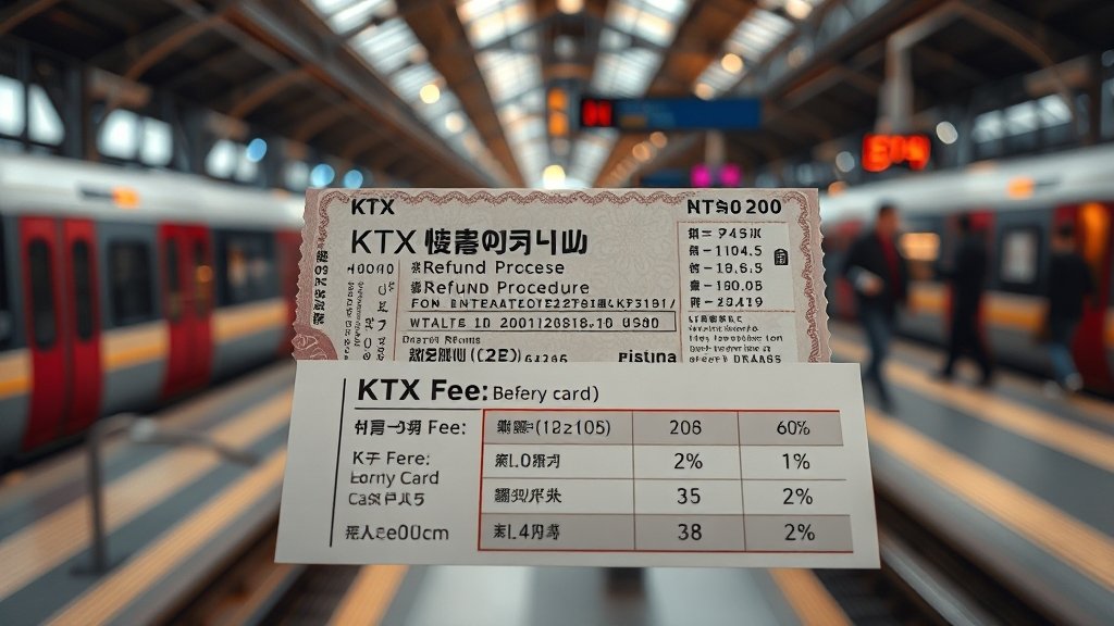 KTX 환불 절차, 기간 및 주의사항 (realistic 스타일)
