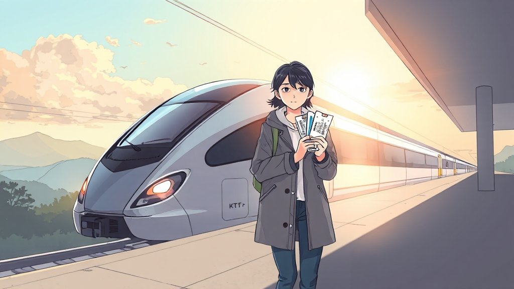 KTX 예매 성공 전략 및 취소표 활용 꿀팁 (illustration 스타일)