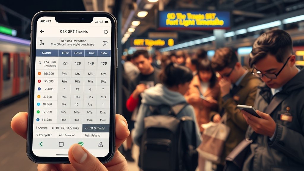 KTX와 SRT 비교, 환불 및 위약금 분석 (realistic 스타일)