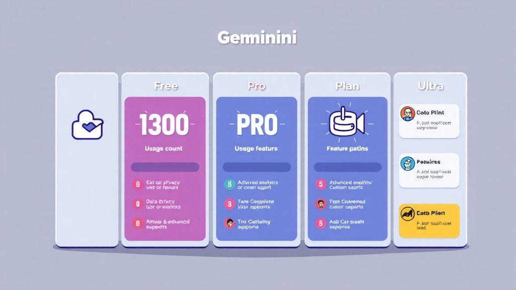 제미나이 사용량 기반 요금제 선택 가이드 (cartoon 스타일)