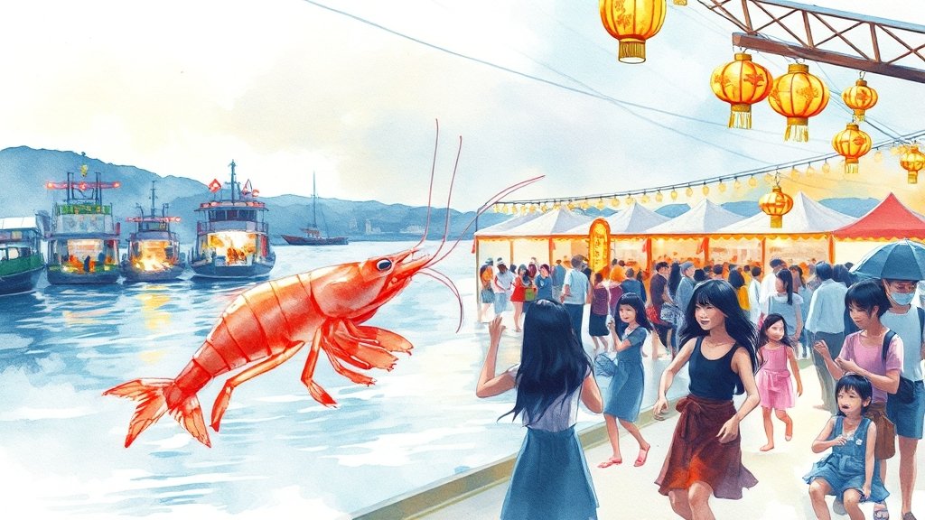 싱싱한 대하의 향연! 2024 홍성 남당항 대하축제 A to Z 1 남당항 대하축제 개요 (watercolor 스타일)