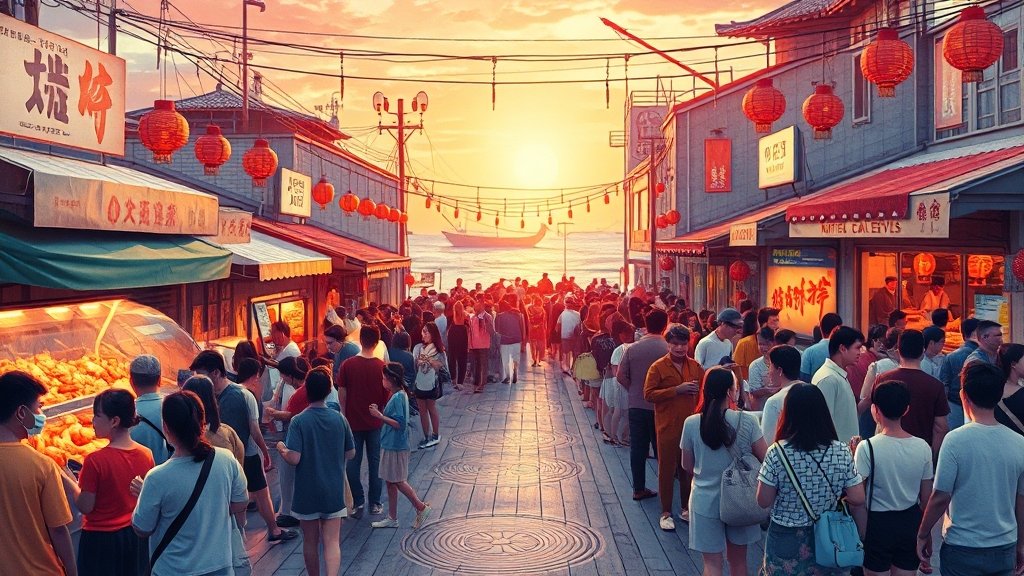 싱싱한 대하의 향연! 2024 홍성 남당항 대하축제 A to Z 3 축제 현장 분위기 (illustration 스타일)