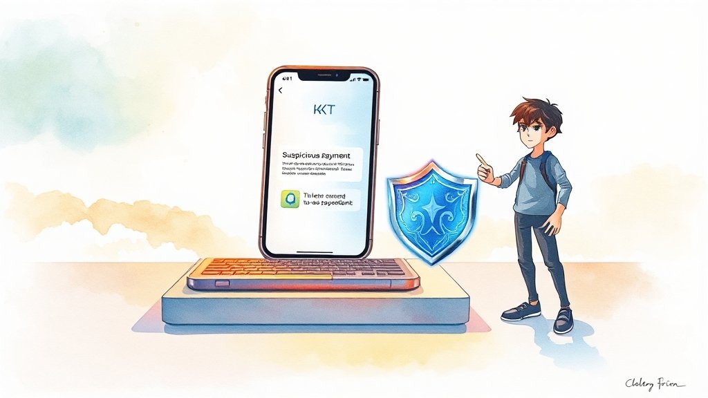 보안 습관, 이렇게 들여보세요! (watercolor 스타일)