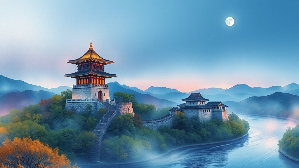 과거로의 시간 여행 (watercolor 스타일)