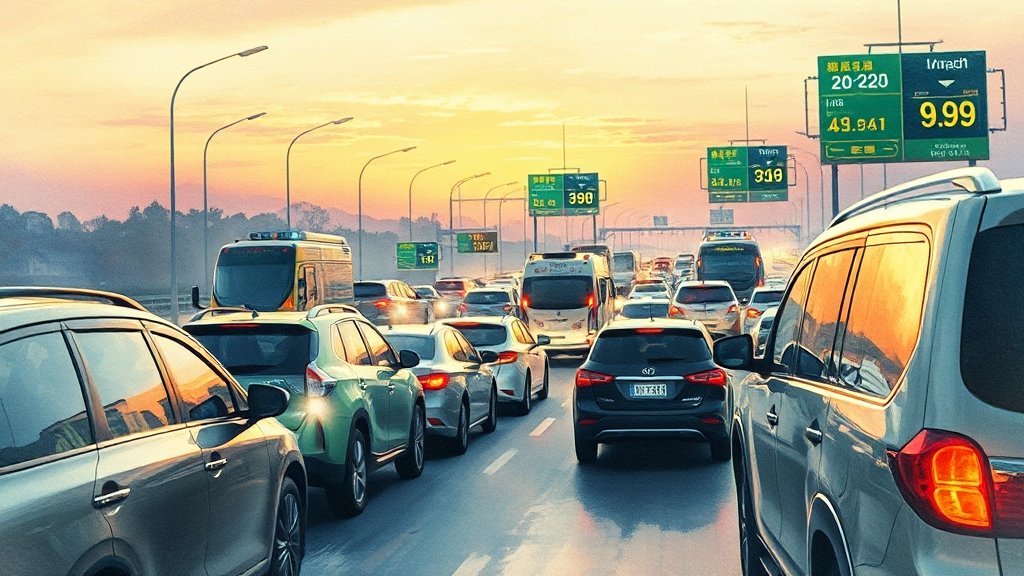 2025 추석 고속도로 통행료 면제: 기간, 대상, 혜택 A to Z 완벽 정리 3 교통 혼잡 예상 구간 및 안전 정보 (watercolor 스타일)