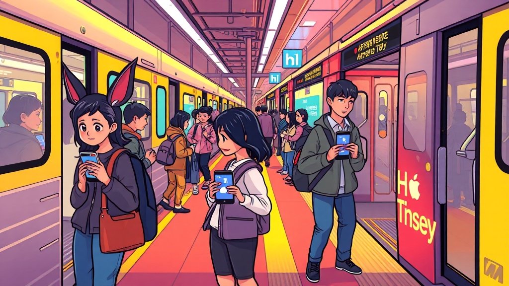 애플페이 티머니 사용법 (cartoon 스타일)