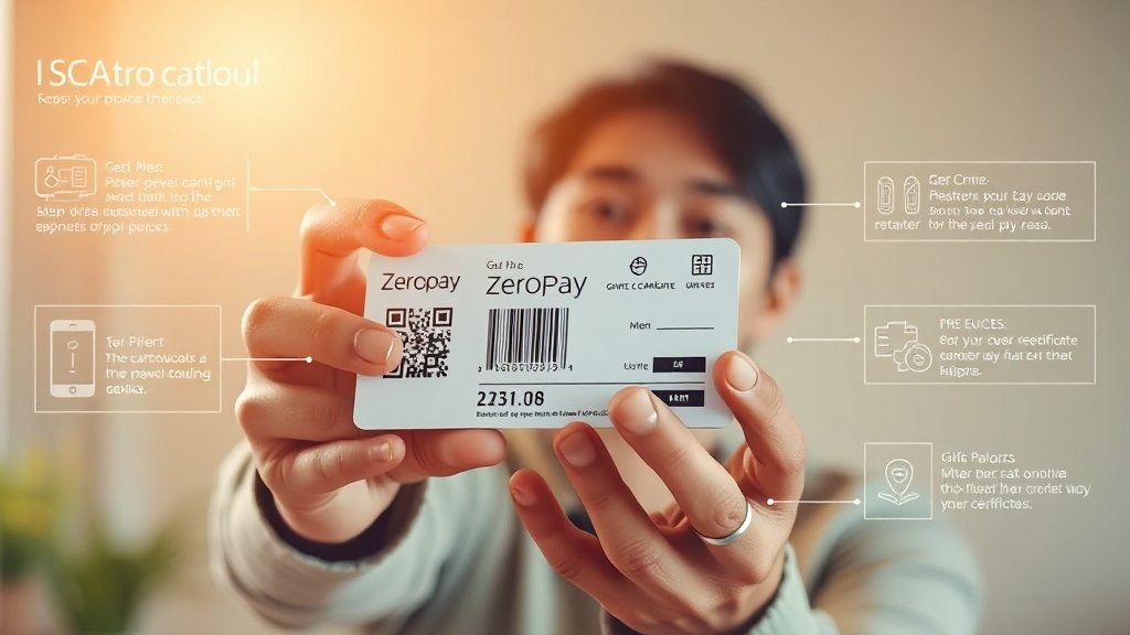 결제 방법: QR코드 & 제로페이 (realistic 스타일)