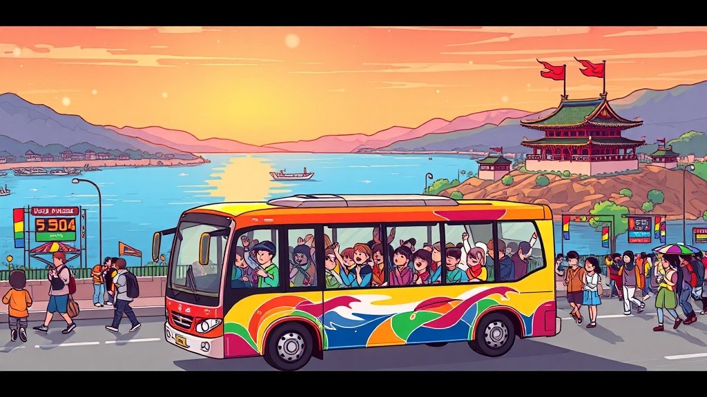 장소 및 교통 정보 (cartoon 스타일)