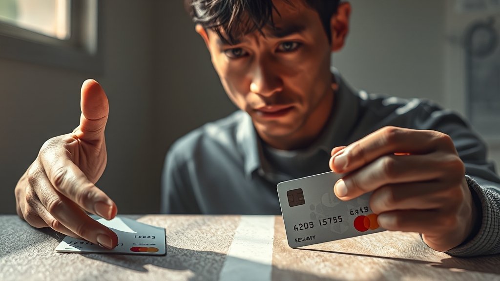 카드 재발급 vs 해지 (realistic 스타일)