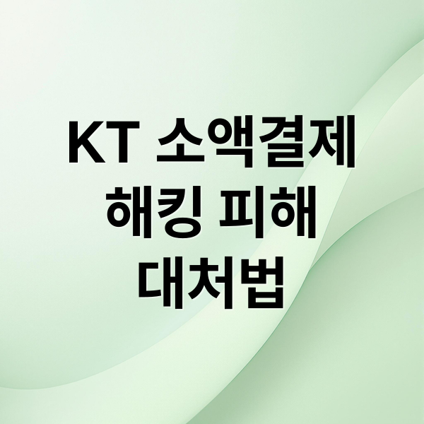 KT 소액결제 해킹 피해: 차단, 해지, 보상까지 완벽 가이드