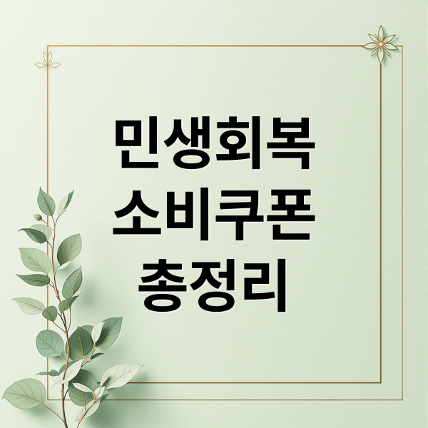 2차 민생회복 소비쿠폰: 신청부터 사용, 경제 효과까지 A to Z