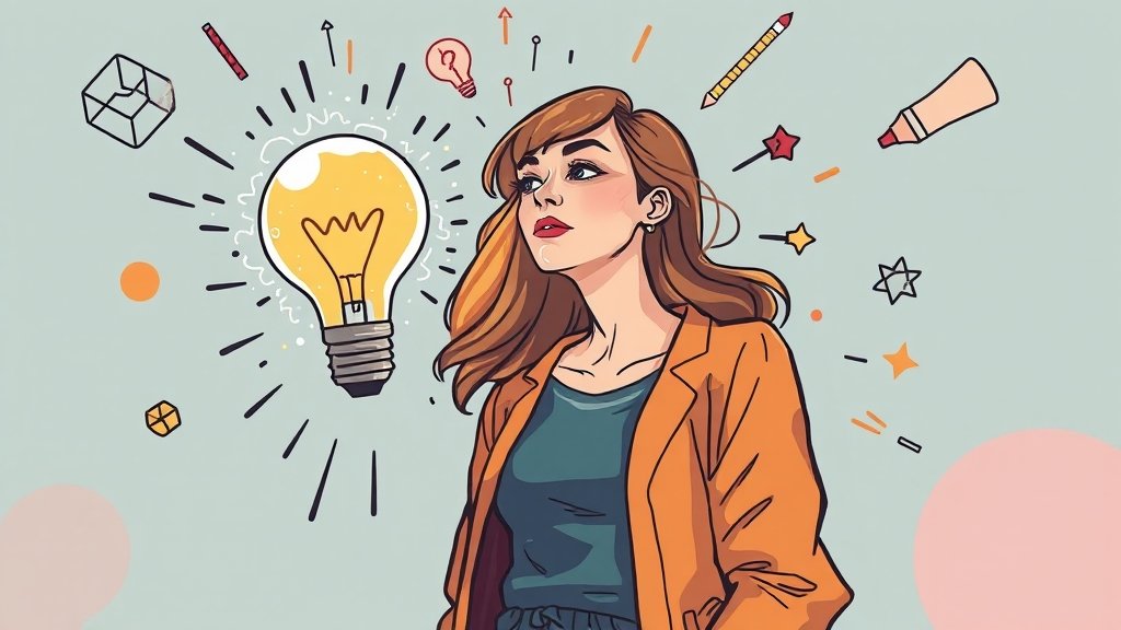 아이디어 발상 및 브레인스토밍 (illustration 스타일)