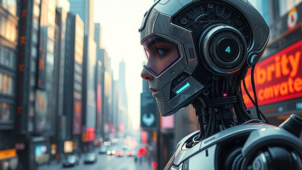 AI 챗봇 발전 방향 & 미래 전망 (realistic 스타일)