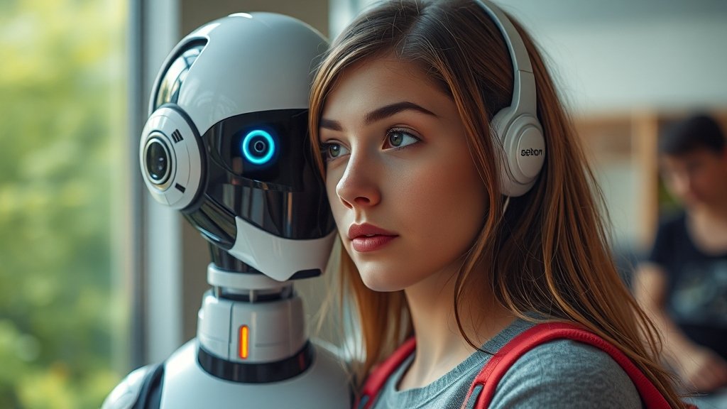 생성형 AI 활용 현황 및 논란 (realistic 스타일)