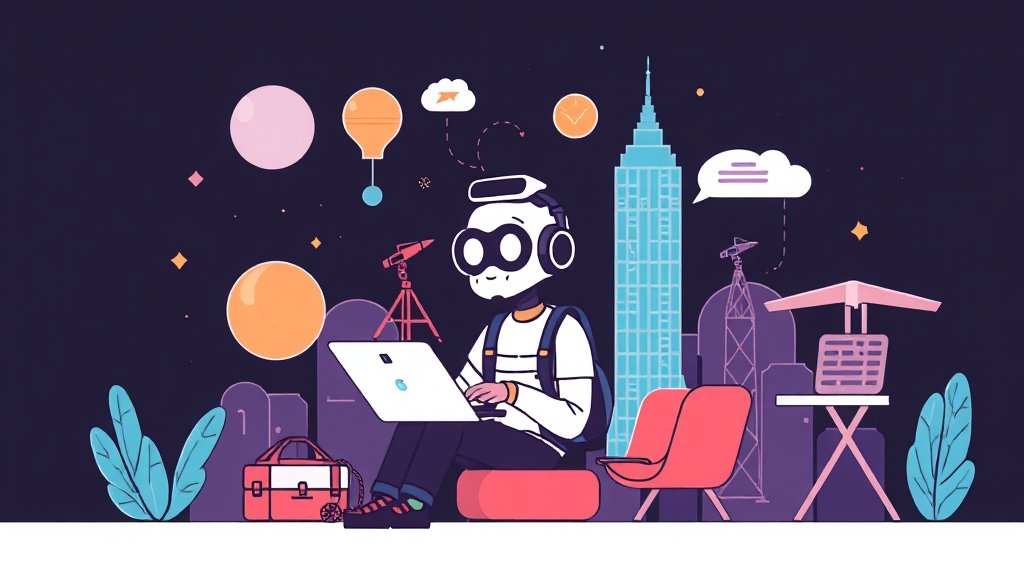 챗GPT 활용 분야 (illustration 스타일)