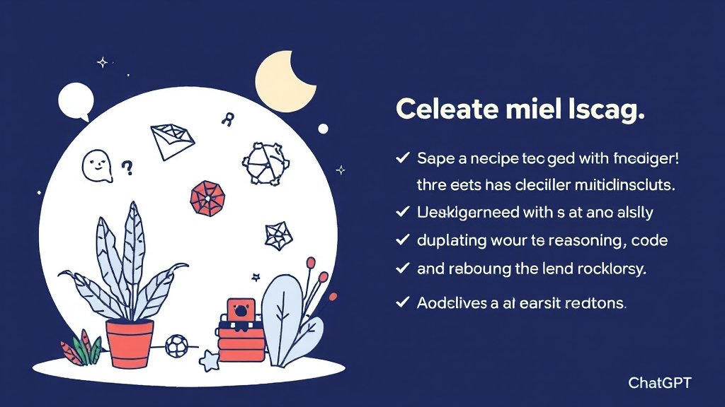 ChatGPT 활용법 총정리: 숙제, 업무, 레시피, 문제 해결까지 (55자) 4 문제 해결 능력 (illustration 스타일)