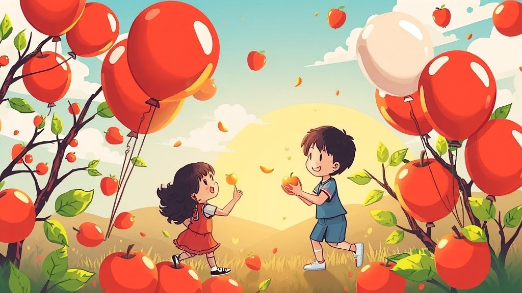 황금사과 찾기 체험! (cartoon 스타일)