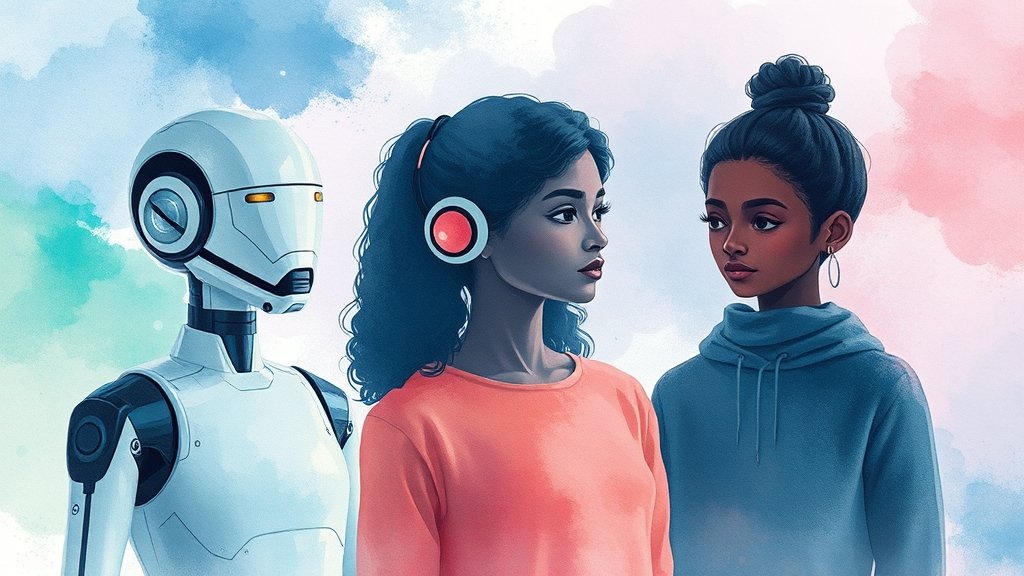 나에게 맞는 AI 챗봇 찾기 (watercolor 스타일)