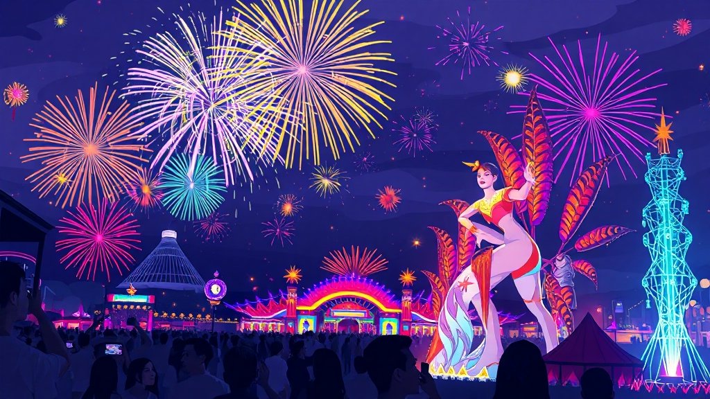 놓치면 후회할 11월 인기 축제 TOP 5 (illustration 스타일)