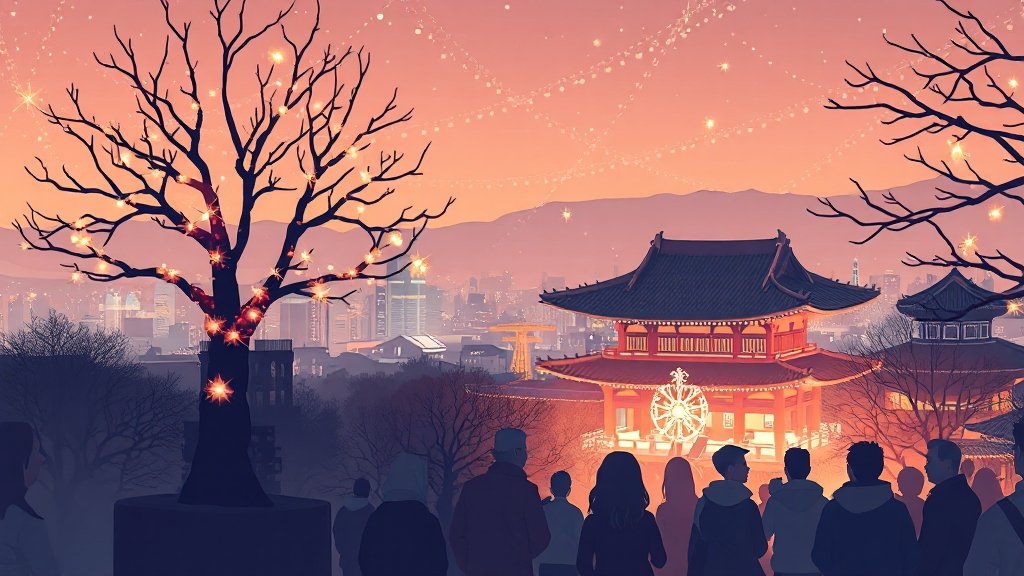 서울 크리스마스 축제 (illustration 스타일)