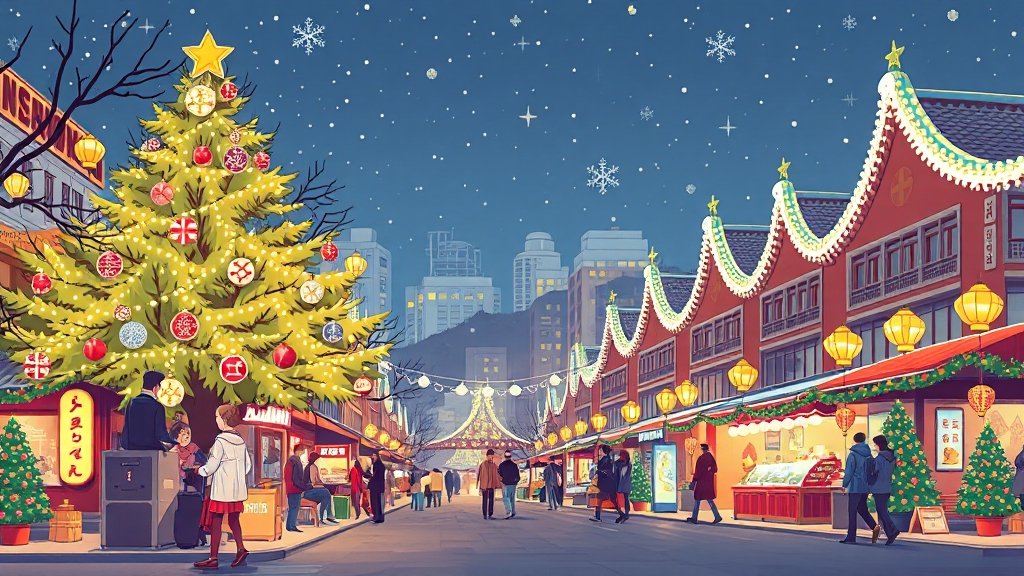 테마별 2025년 12월 축제 추천 (cartoon 스타일)