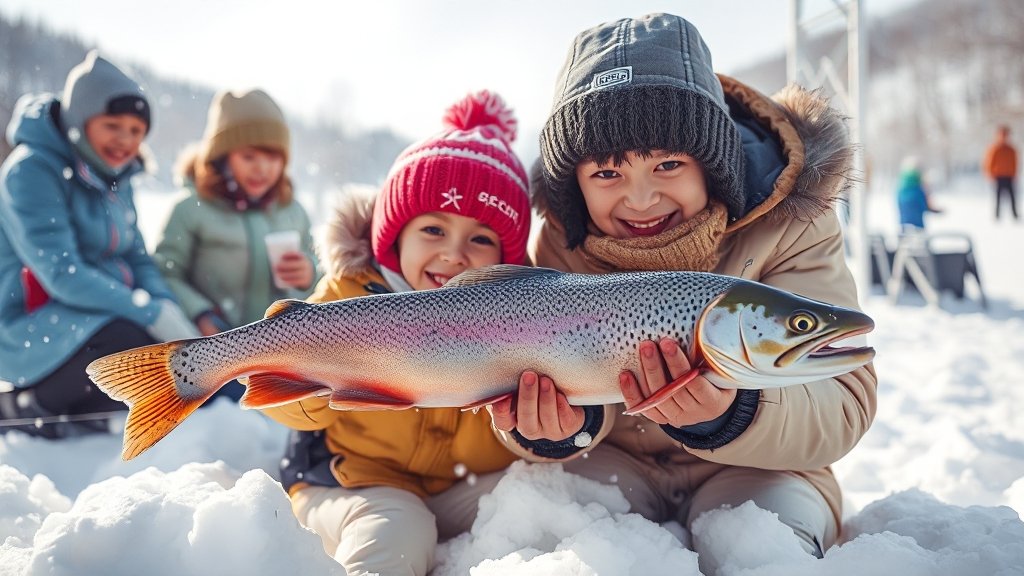 송어 축제: 평창 (realistic 스타일)