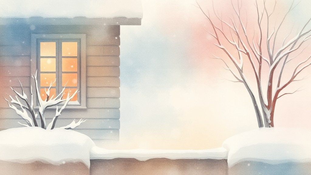 난방비 절약 꿀팁! (watercolor 스타일)