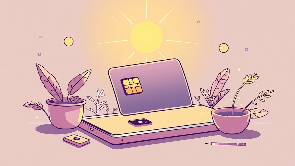 SKT 유심 관련 문제 해결 (illustration 스타일)