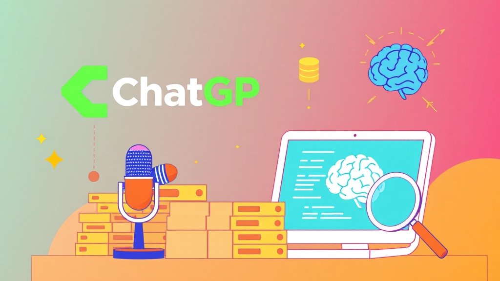 챗GPT 활용 분야: 수익 창출부터 코딩까지 (illustration 스타일)