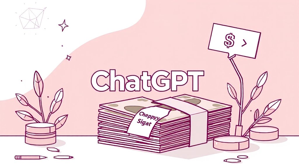 챗GPT 유료 버전 가격 정보 (illustration 스타일)