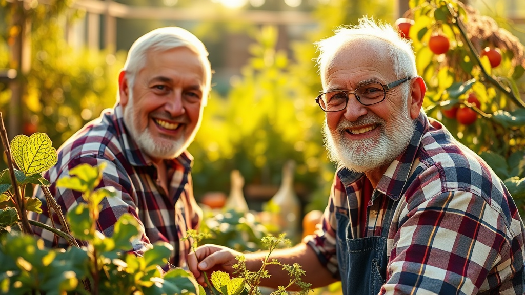 노인 일자리 참여 방법 및 혜택 (realistic 스타일)