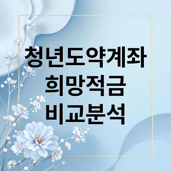 청년도약계좌 vs 희망적금: 완벽 비교분석! 나에게 유리한 선택은?