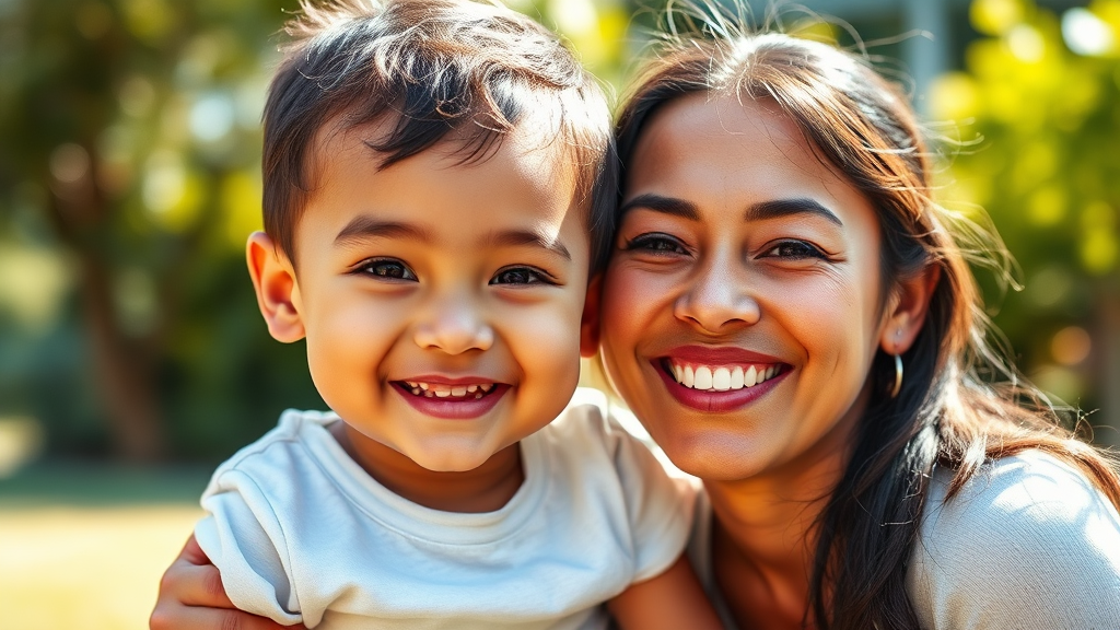 출산 및 양육 지원 (realistic 스타일)