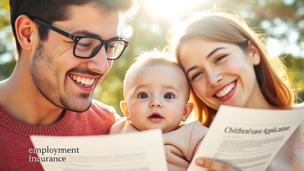 육아휴직 급여: 자격 및 신청 (realistic 스타일)