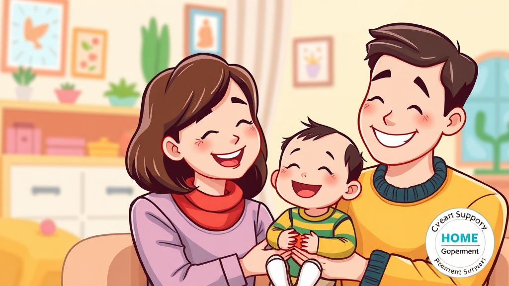 소득 기준 및 정부 지원 (cartoon 스타일)