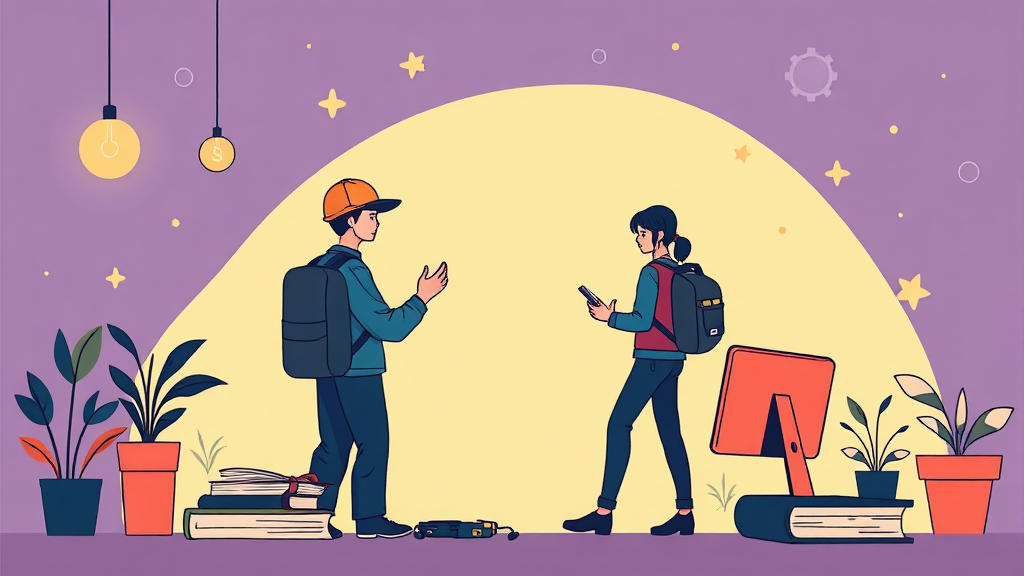 내일배움카드 신청 방법 (illustration 스타일)