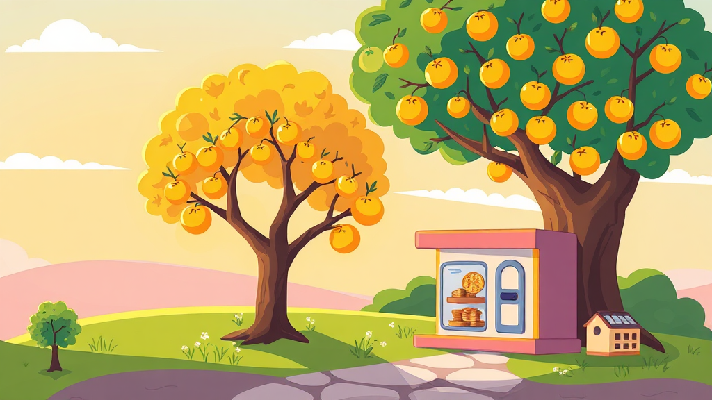 주택청약통장 혜택: 금리 및 세제 (cartoon 스타일)