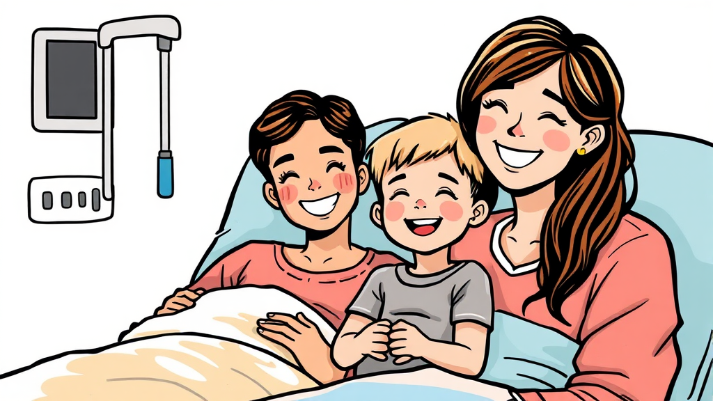 재난적 의료비 지원: 큰 병원비 부담 완화 (illustration 스타일)