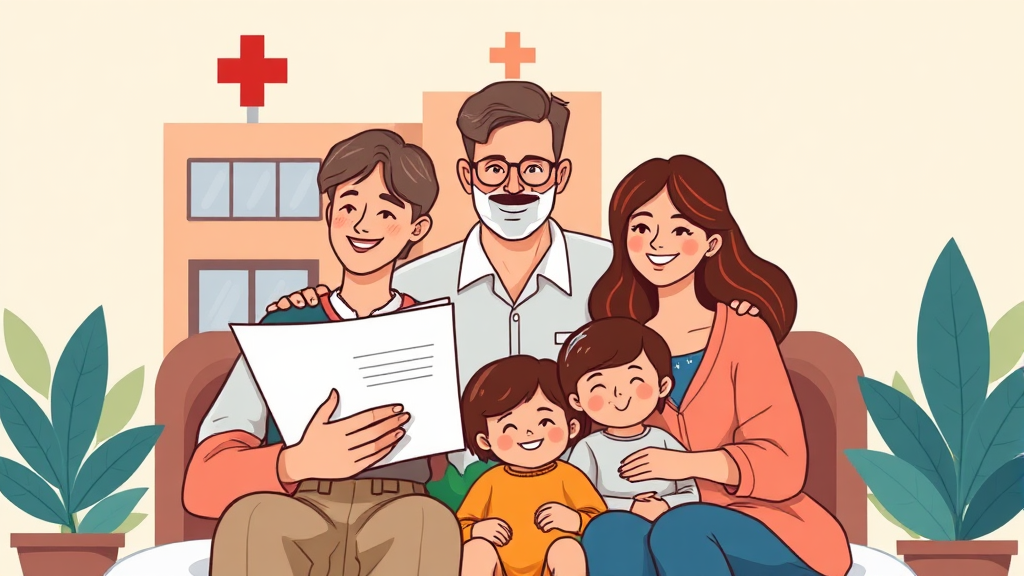 의료비 지원 신청 방법: 서류와 절차 (illustration 스타일)