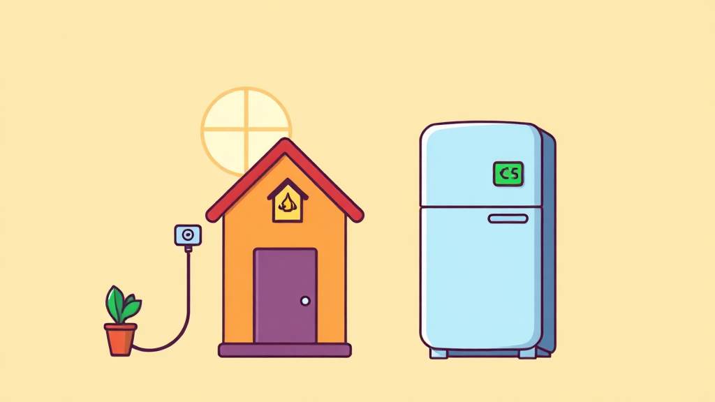 효율적인 에너지 사용법 (cartoon 스타일)