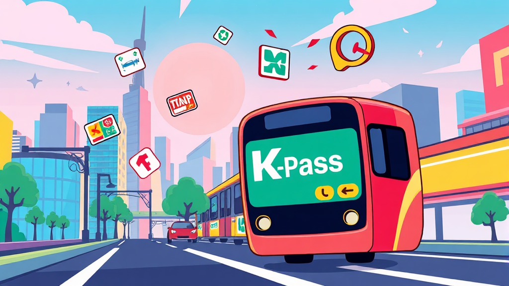 알뜰교통카드/K-패스 개요 (cartoon 스타일)