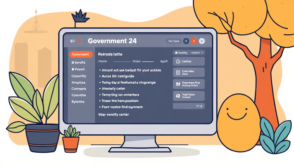 보조금24 신청, 어떻게 할까요? (illustration 스타일)