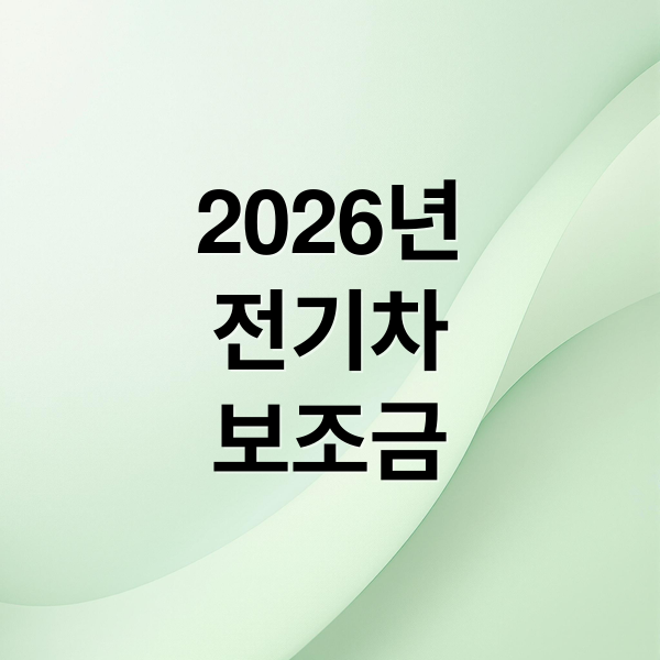 2026 전기차 보조금 총정리: 신청 조건, 절차, 지자체 혜택 완벽 가이드