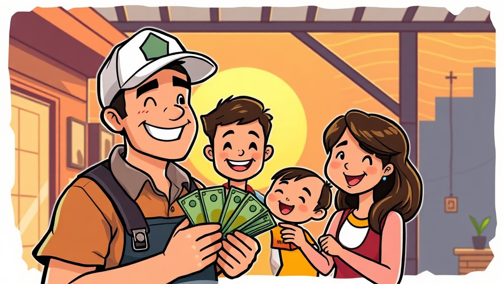 노동 시장 영향 분석 (cartoon 스타일)