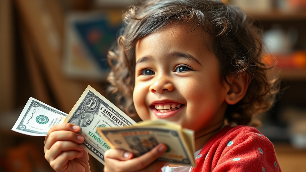 아동수당, 얼마나 받을까? (realistic 스타일)